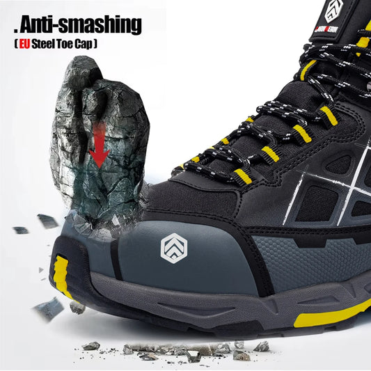 LARNMERN Heren Veiligheidsschoenen – Stalen Neus & Antislip