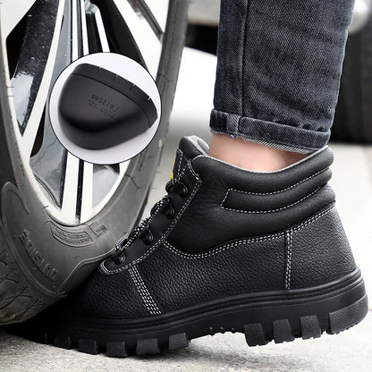 S3 Veiligheidsschoenen voor Heren – Anti-schok, Anti-perforatie, Antislip, Antistatisch, Waterdichte Werklaarzen met Stalen Neus – Onverwoestbaar