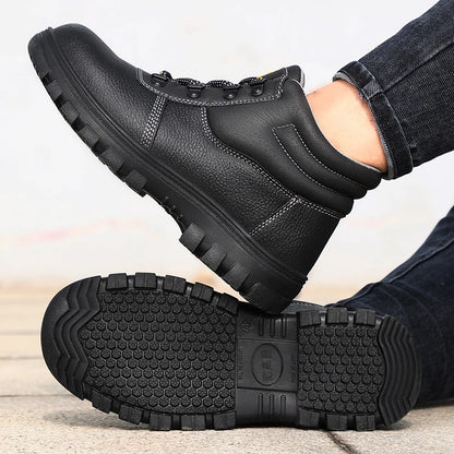 S3 Veiligheidsschoenen voor Heren – Anti-schok, Anti-perforatie, Antislip, Antistatisch, Waterdichte Werklaarzen met Stalen Neus – Onverwoestbaar